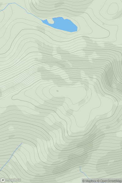 Thumbnail image for Beinn Mheadhonach [Loch Linnhe to Loch Etive] [NN019368] showing contour plot for surrounding peak